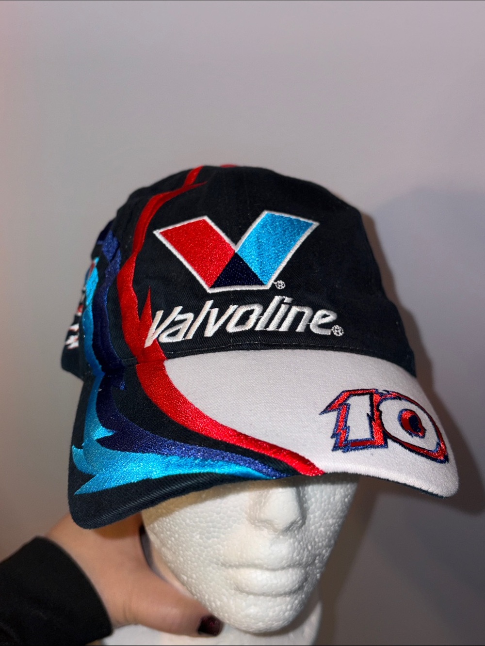Valvoline Eagle One NASCAR Racing Colorful Embroidered Hat Cap Head Shots
